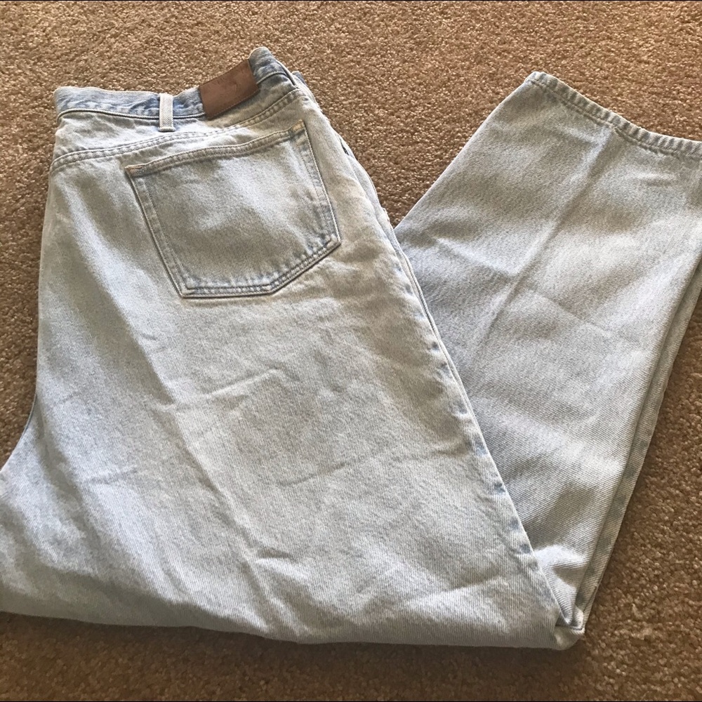 Mens Lands End Stone wash jeans size 42/30